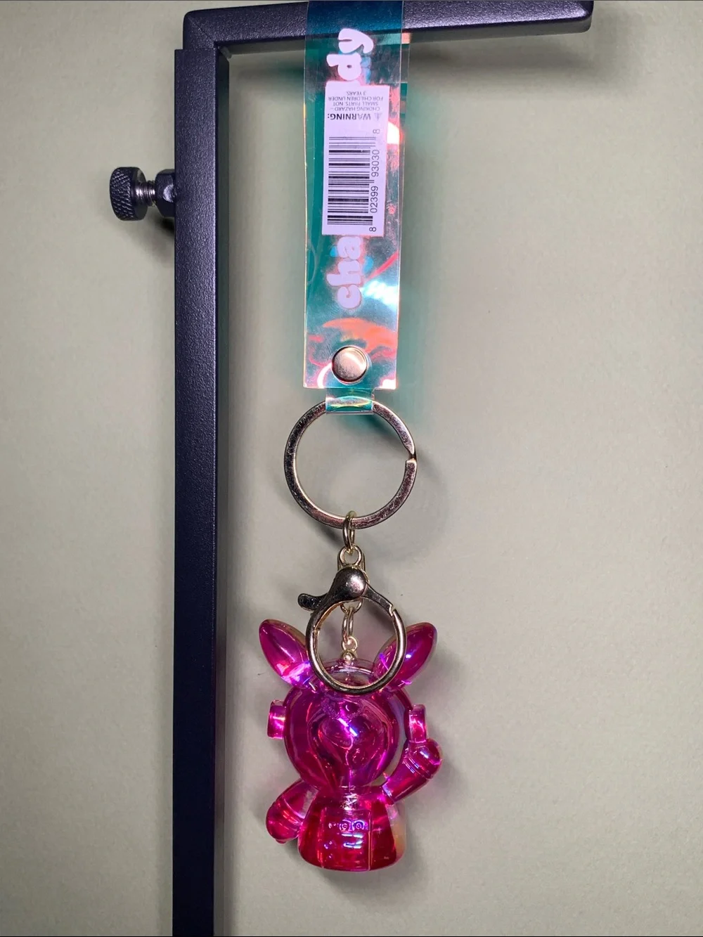 Charm Buddy Keychain - Pink Astronaut Bunny